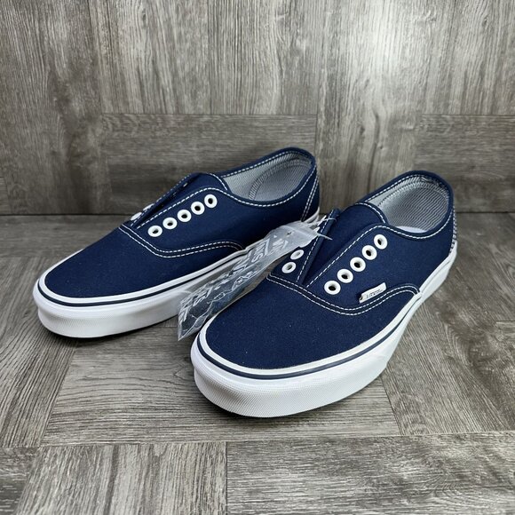 Vans Authentic Women's size 8.5 Blue White Casual Shoes - Picture 3 of 9